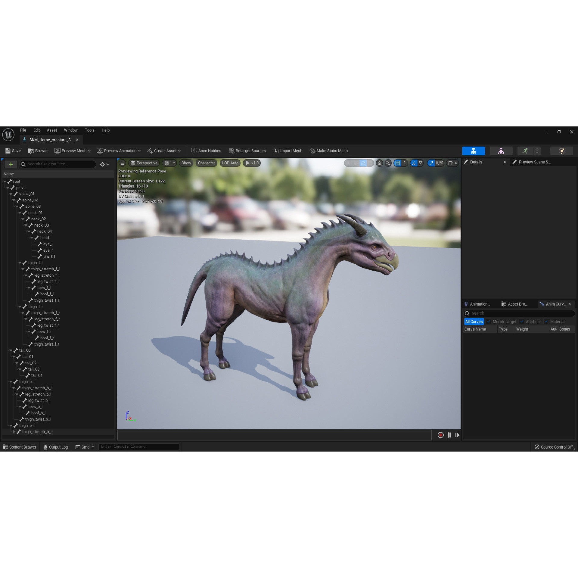 Horse Creature - Low-Poly Game-Ready 3D Model - View 18