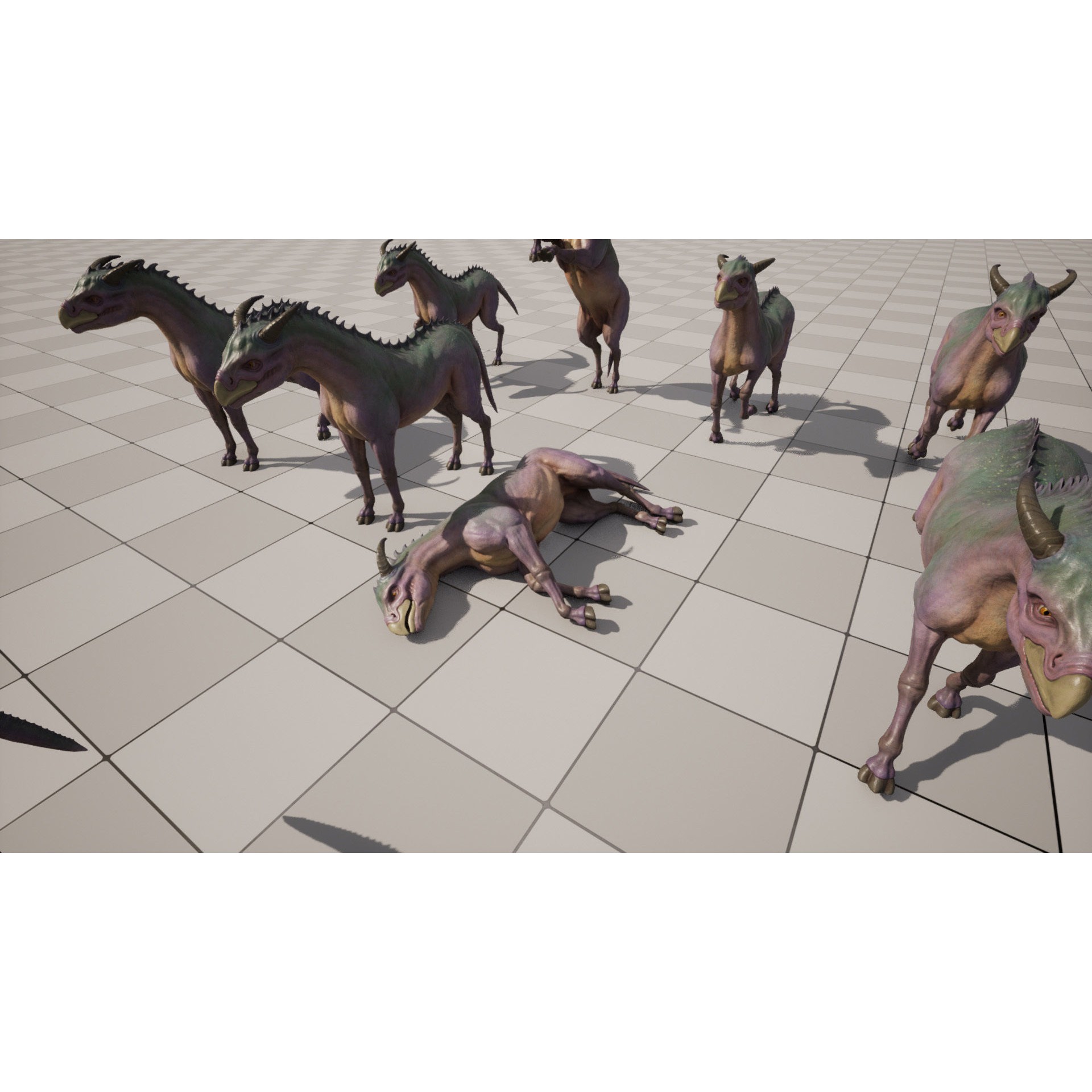 Horse Creature - Low-Poly Game-Ready 3D Model - View 19