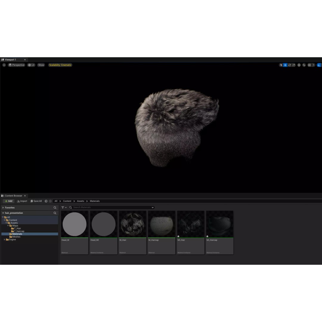 Realistic Hair 3D Model – Textured Crop with Mid Skin Fade, FBX - View 16