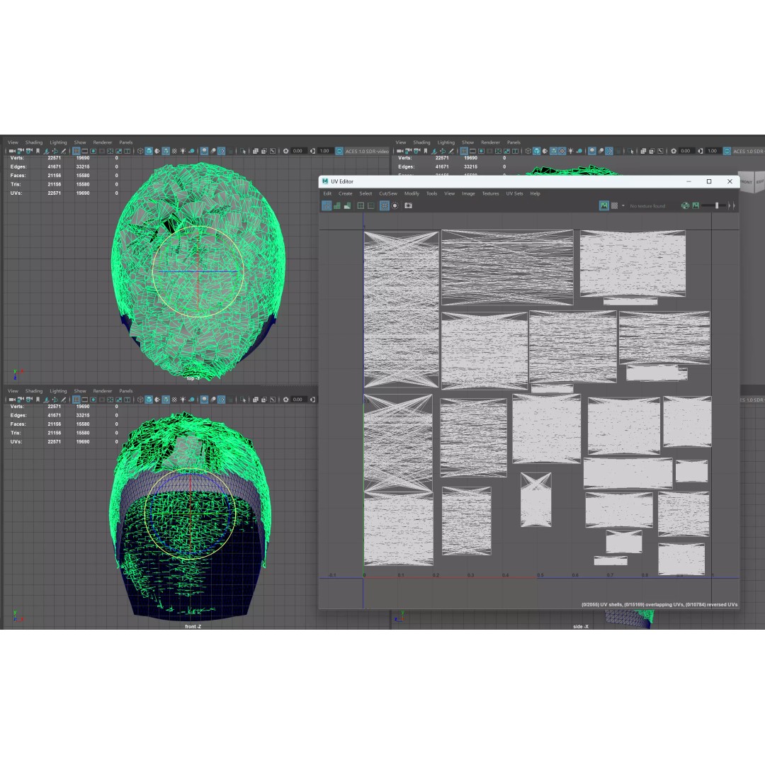 Realistic Hair 3D Model – Textured Crop with Mid Skin Fade, FBX - View 20