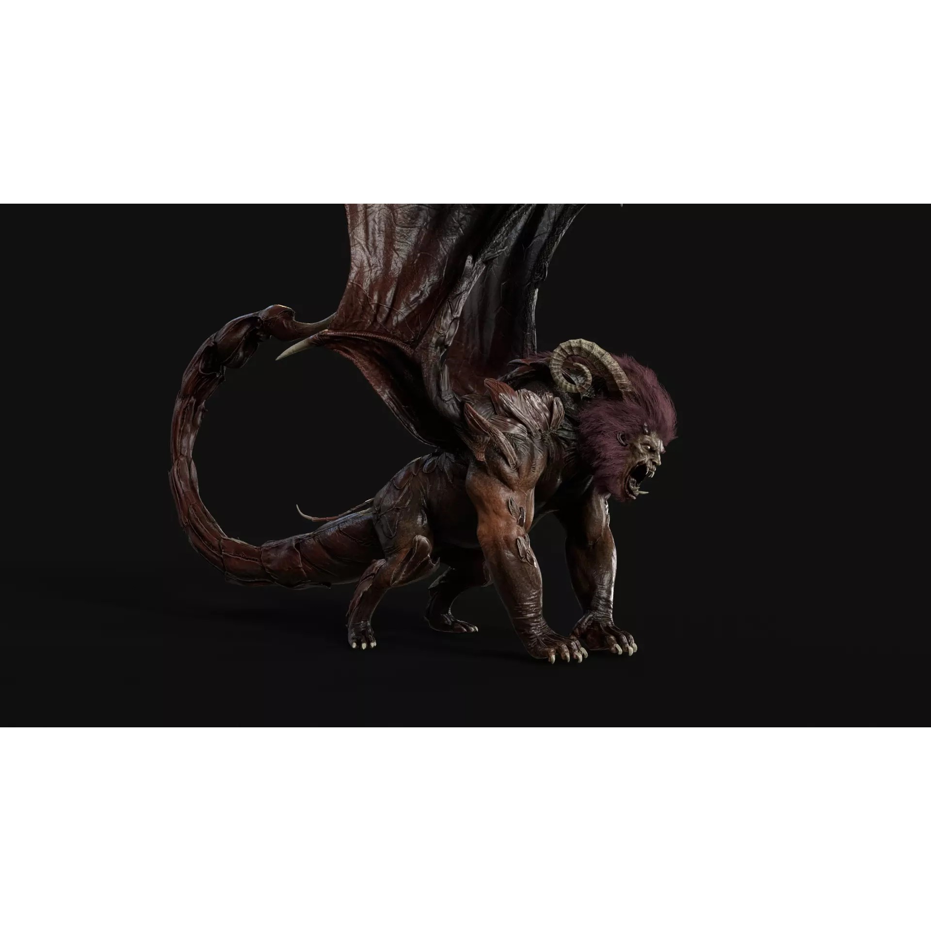 Manticore - Low-Poly Game-Ready 3D Model - View 10