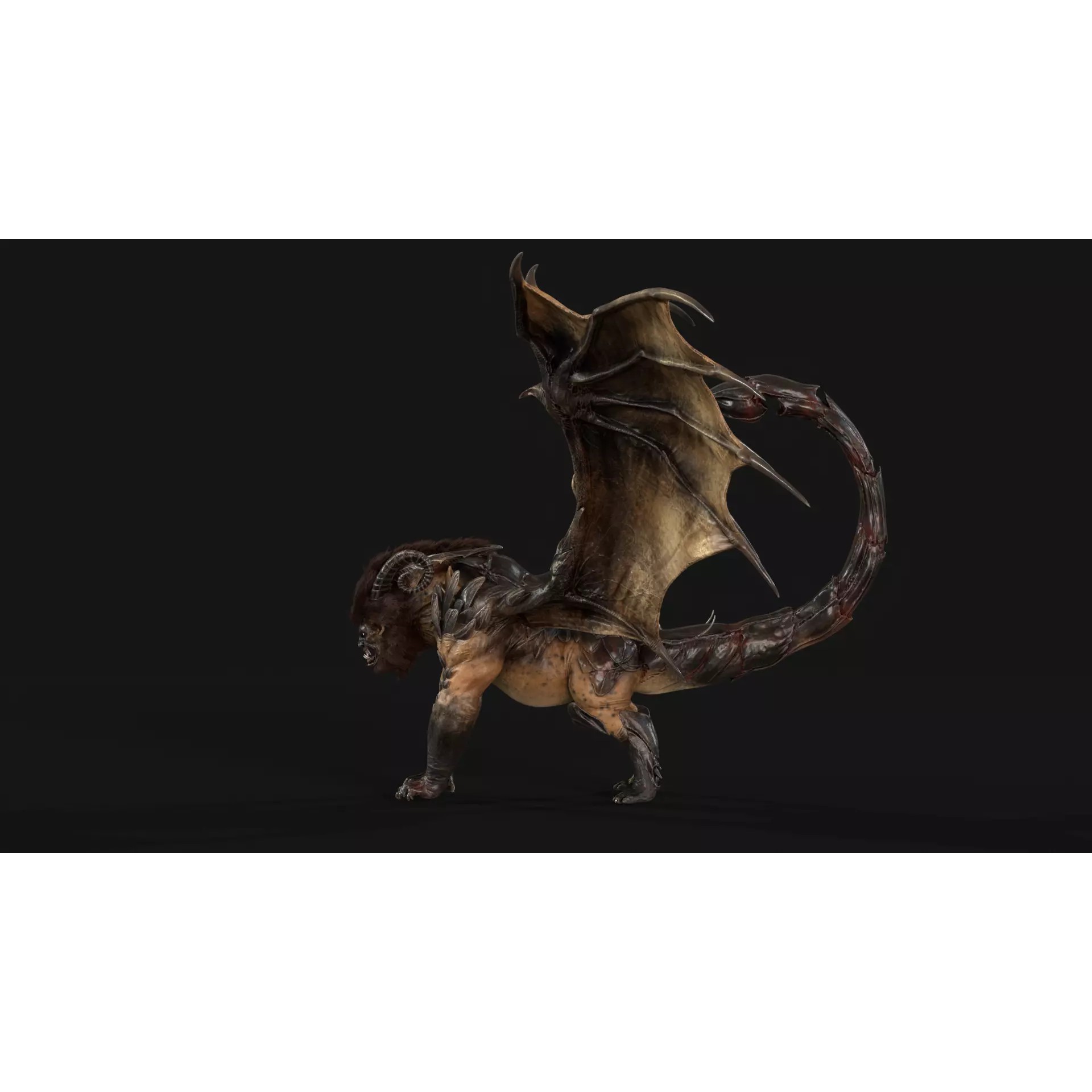 Manticore - Low-Poly Game-Ready 3D Model - View 13
