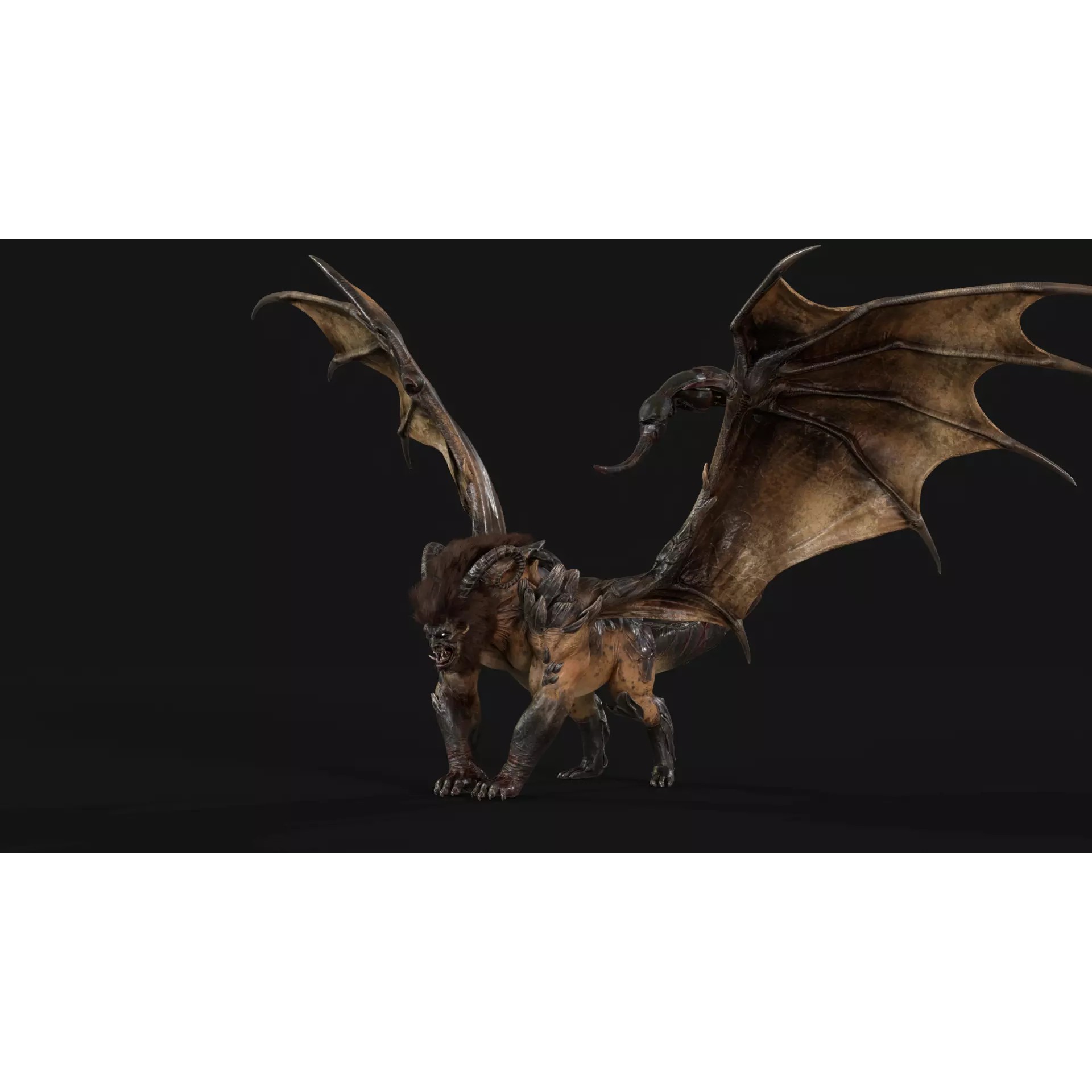 Manticore - Low-Poly Game-Ready 3D Model - View 14