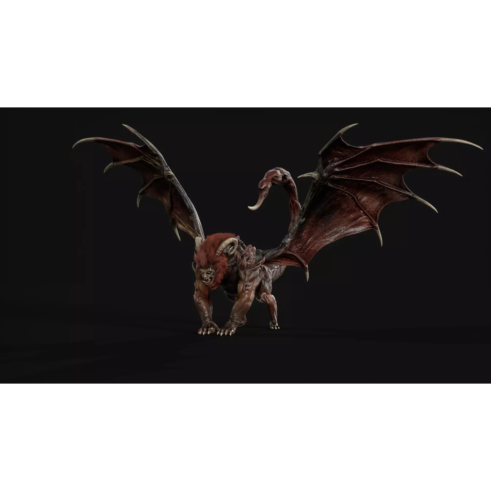 Manticore - Low-Poly Game-Ready 3D Model - View 16