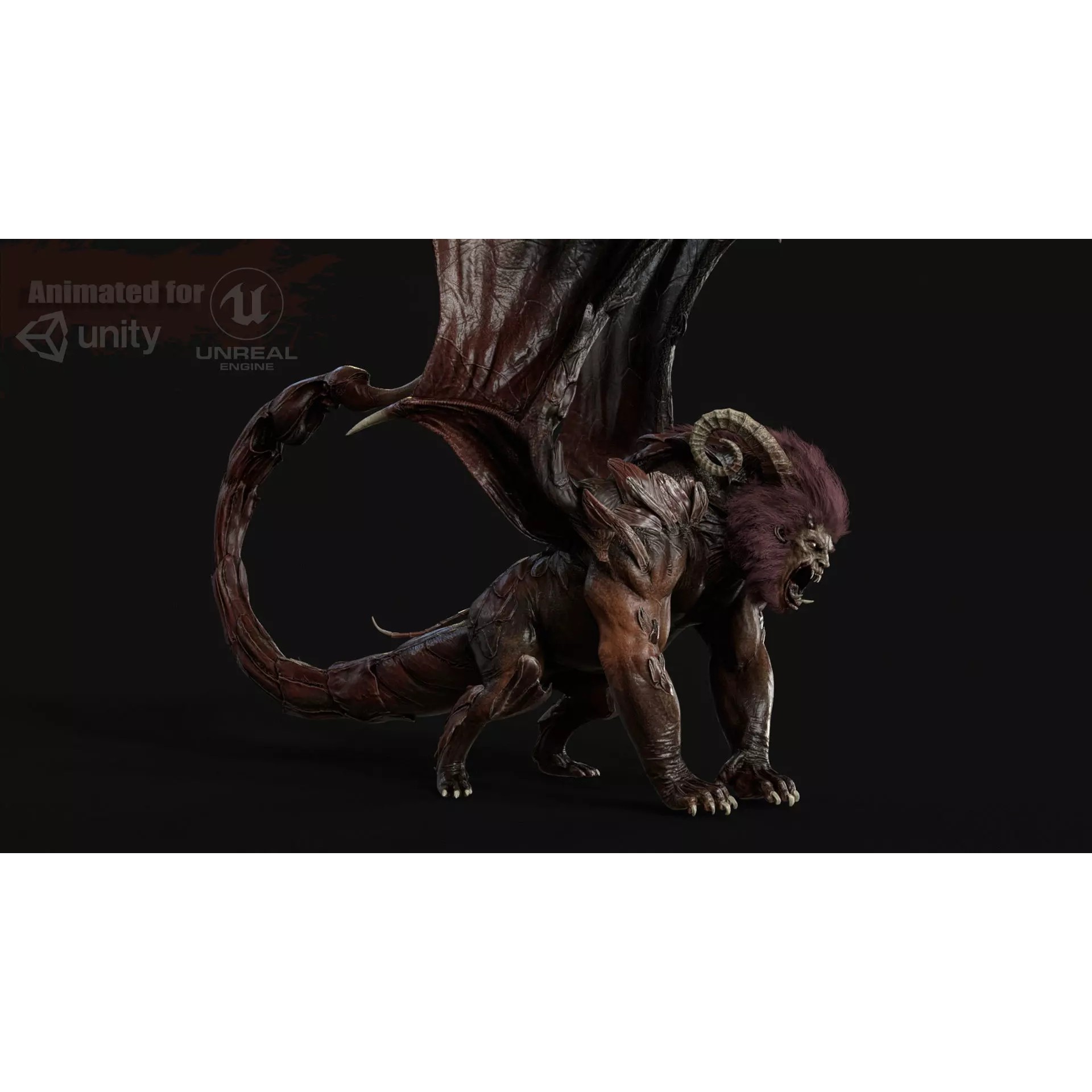 Manticore - Low-Poly Game-Ready 3D Model - View 2