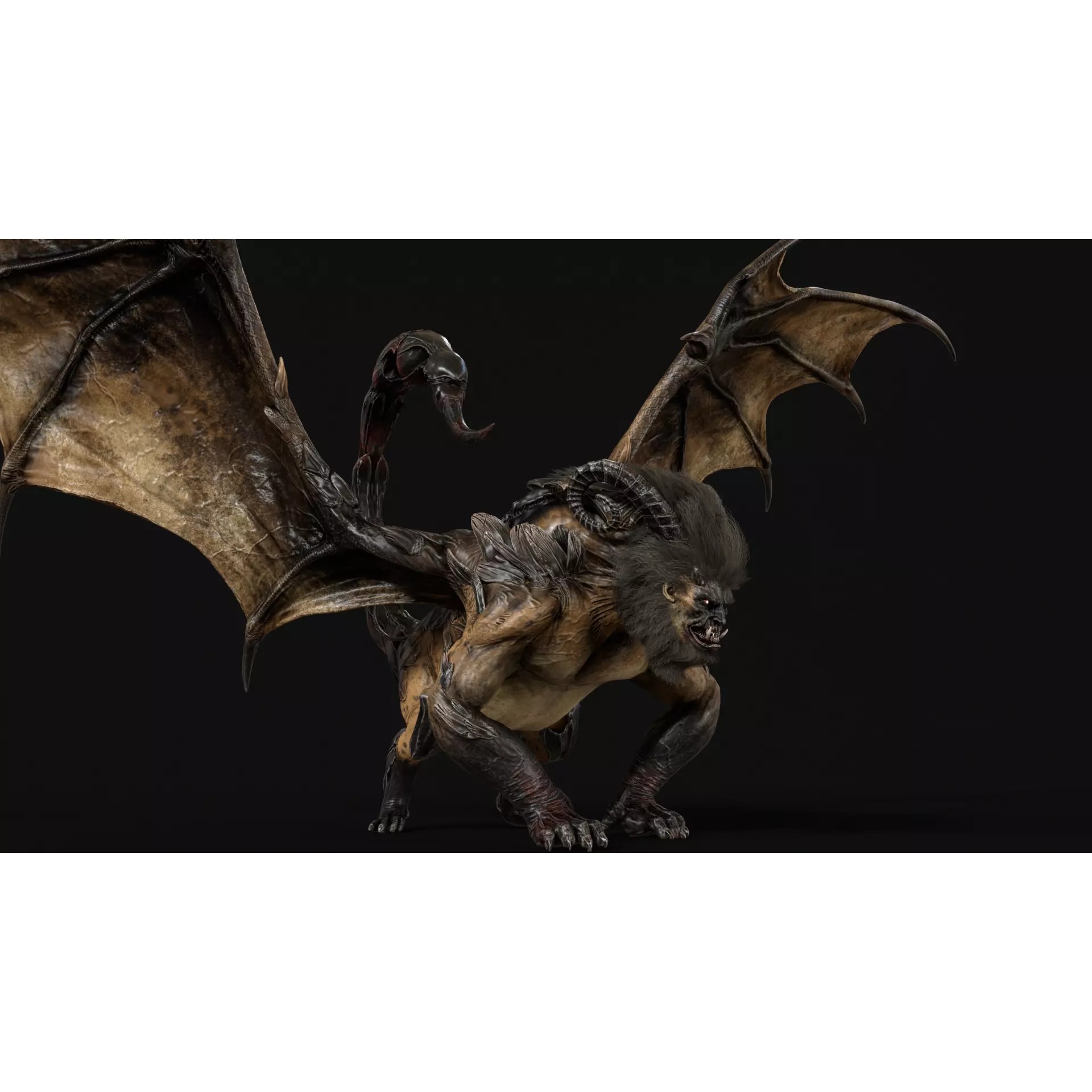 Manticore - Low-Poly Game-Ready 3D Model - View 20
