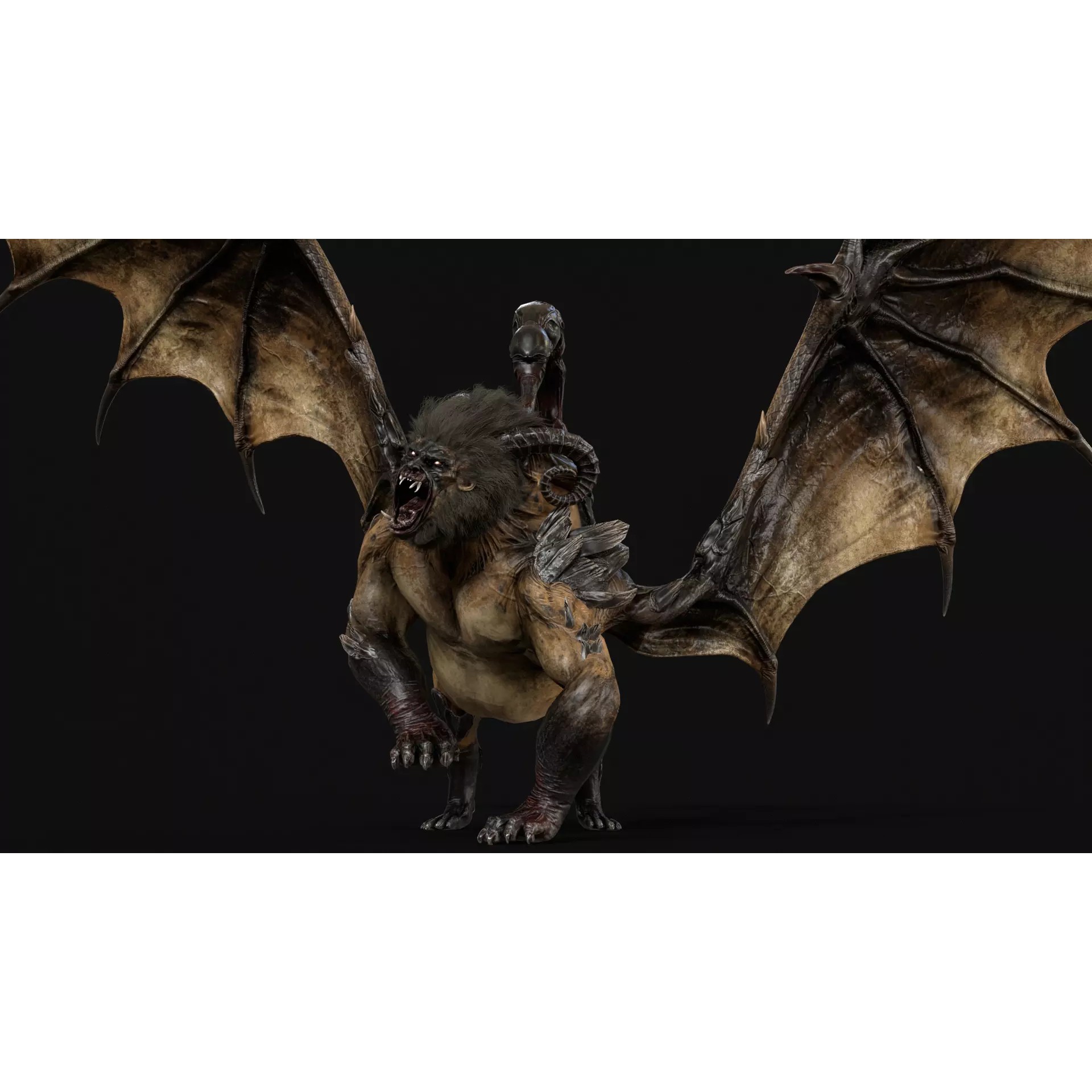 Manticore - Low-Poly Game-Ready 3D Model - View 21