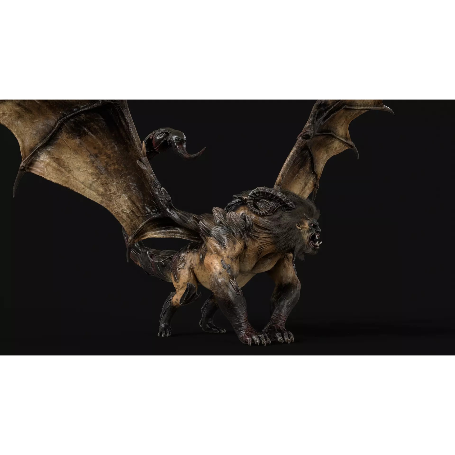 Manticore - Low-Poly Game-Ready 3D Model - View 22