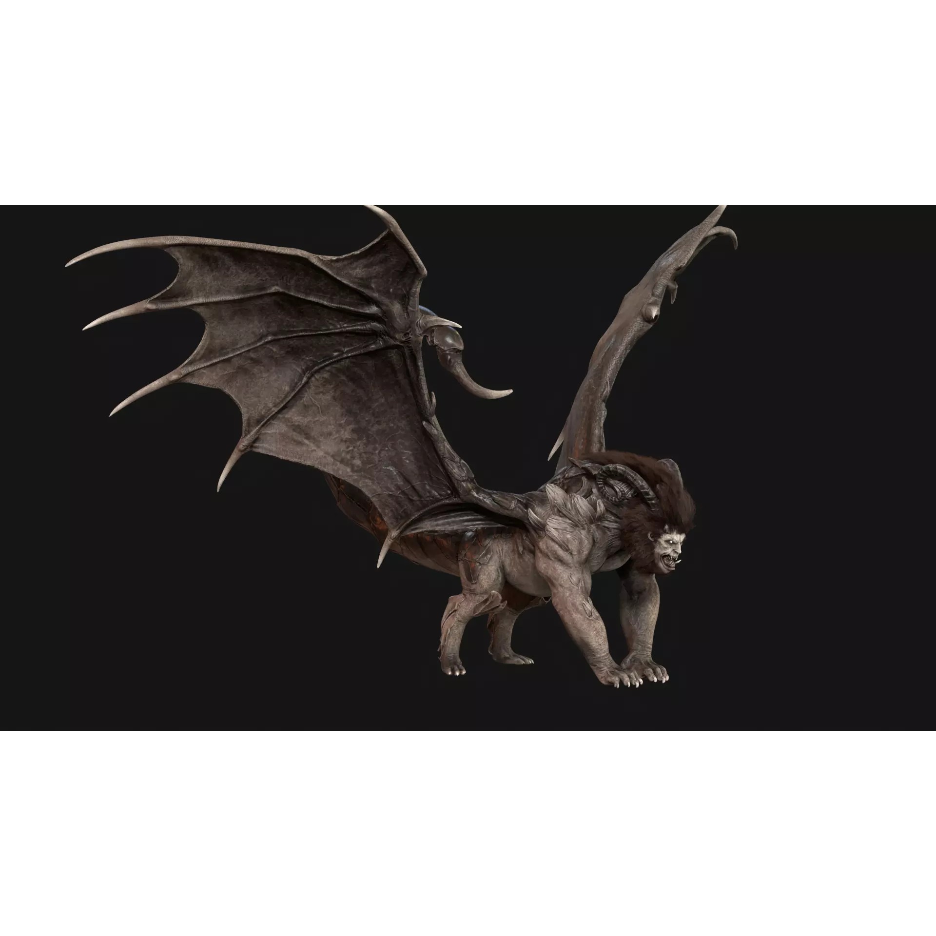 Manticore - Low-Poly Game-Ready 3D Model - View 24
