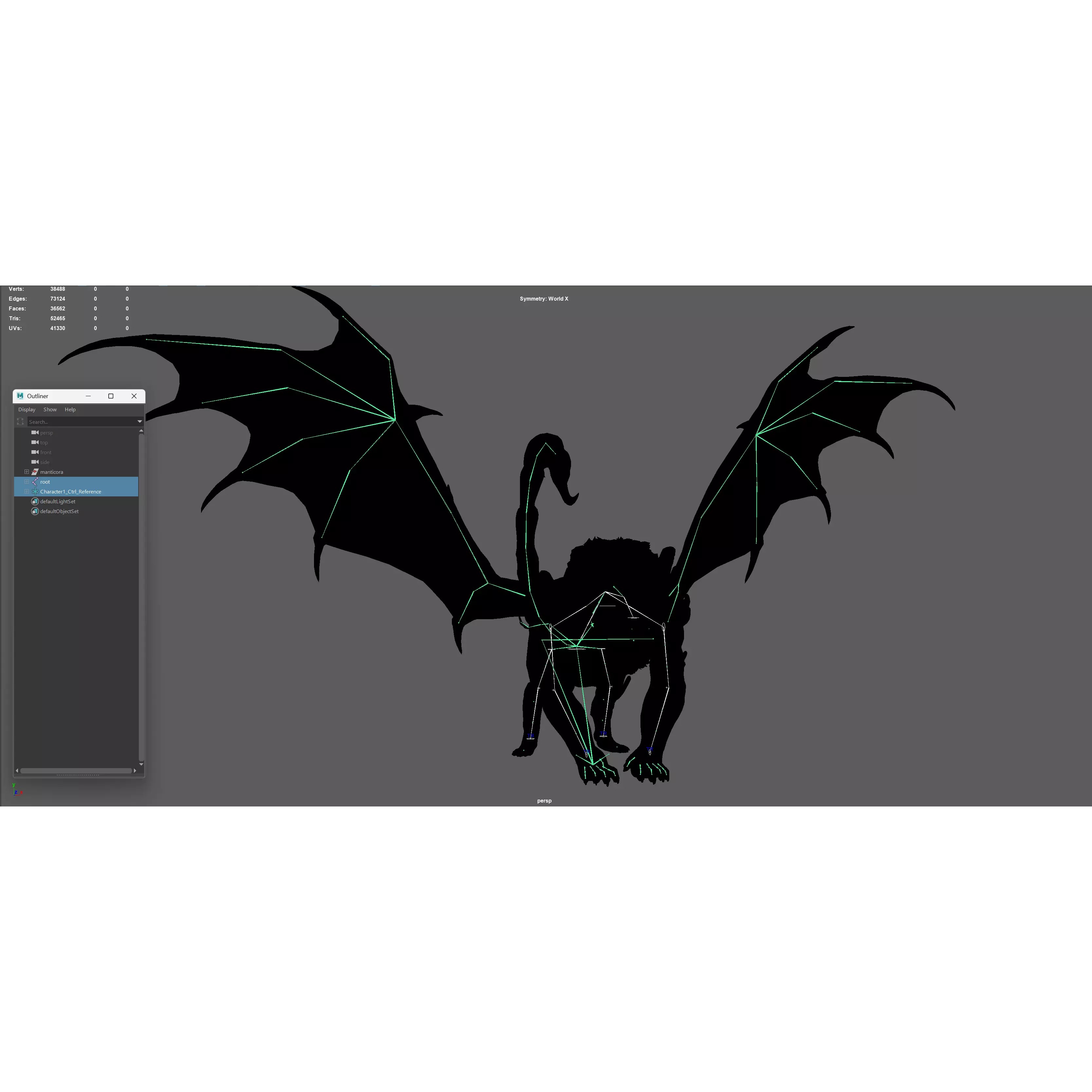 Manticore - Low-Poly Game-Ready 3D Model - View 32