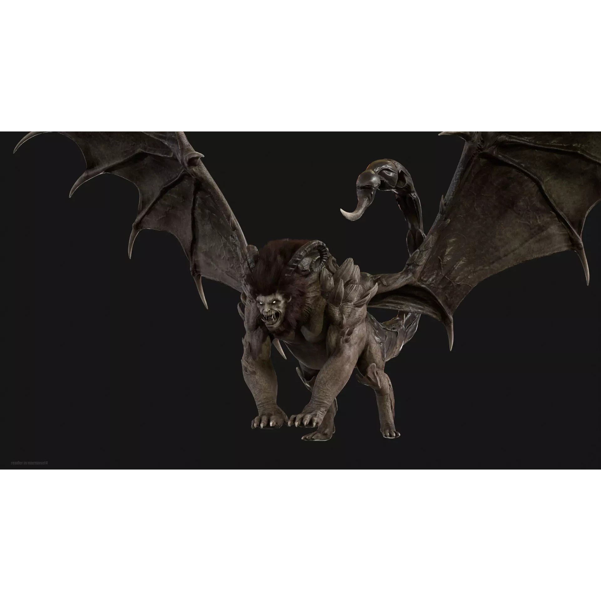 Manticore - Low-Poly Game-Ready 3D Model - View 4