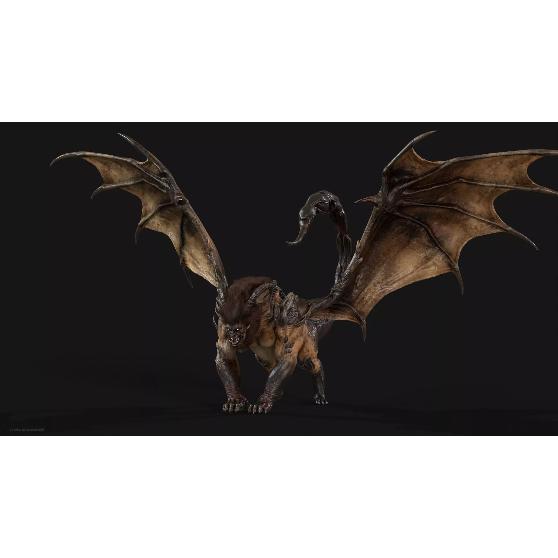 Manticore - Low-Poly Game-Ready 3D Model - View 5
