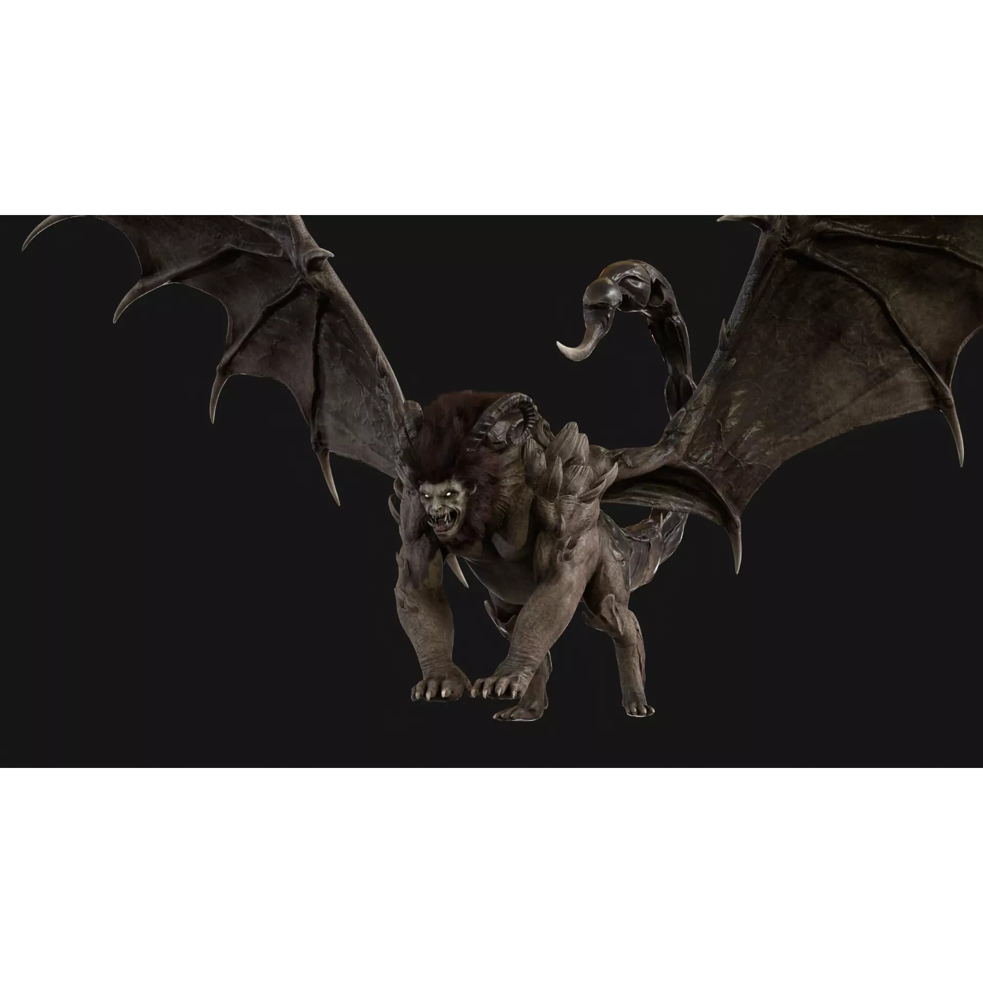 Manticore - Low-Poly Game-Ready 3D Model - View 9