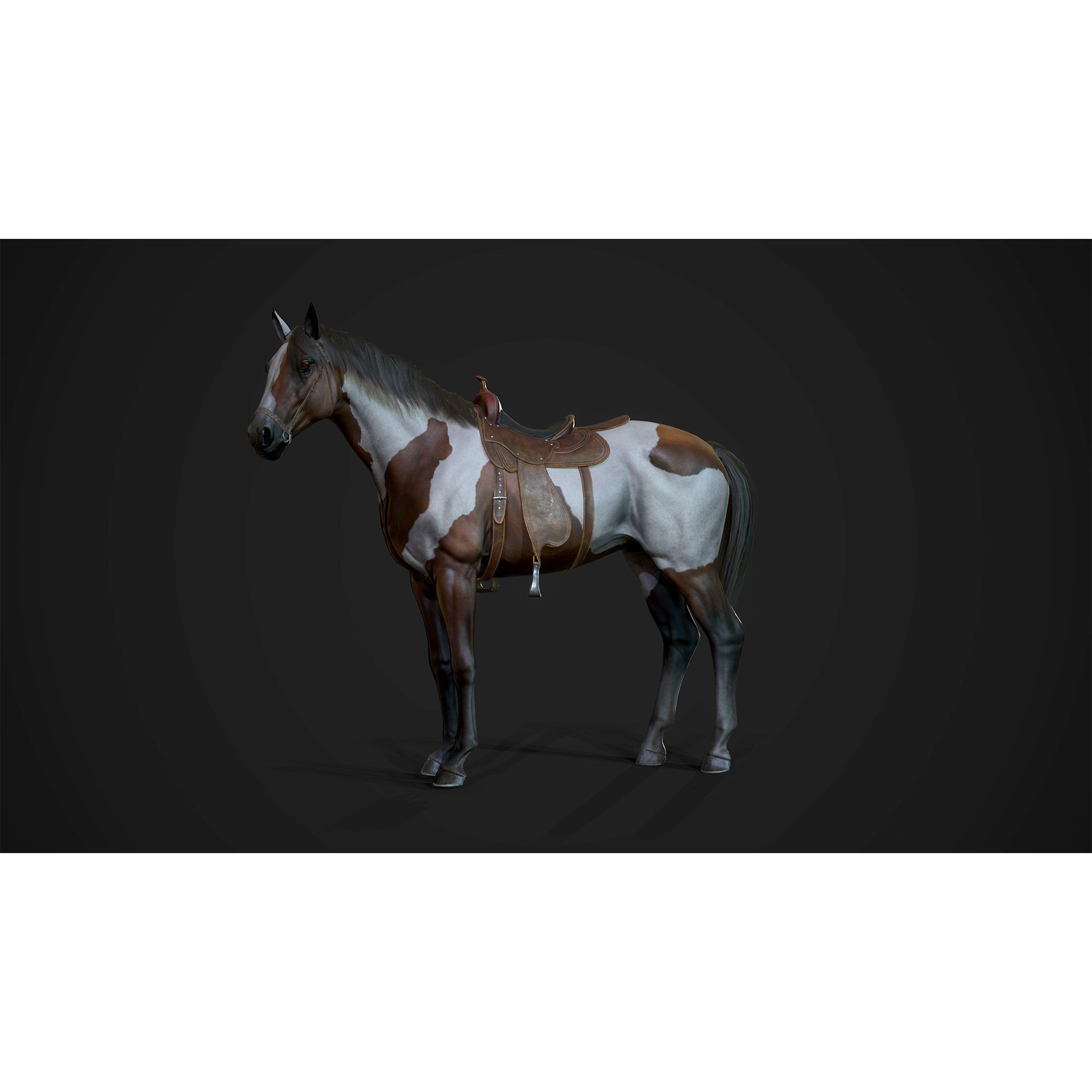 Stallions - Low-Poly Game-Ready 3D Model - View 3