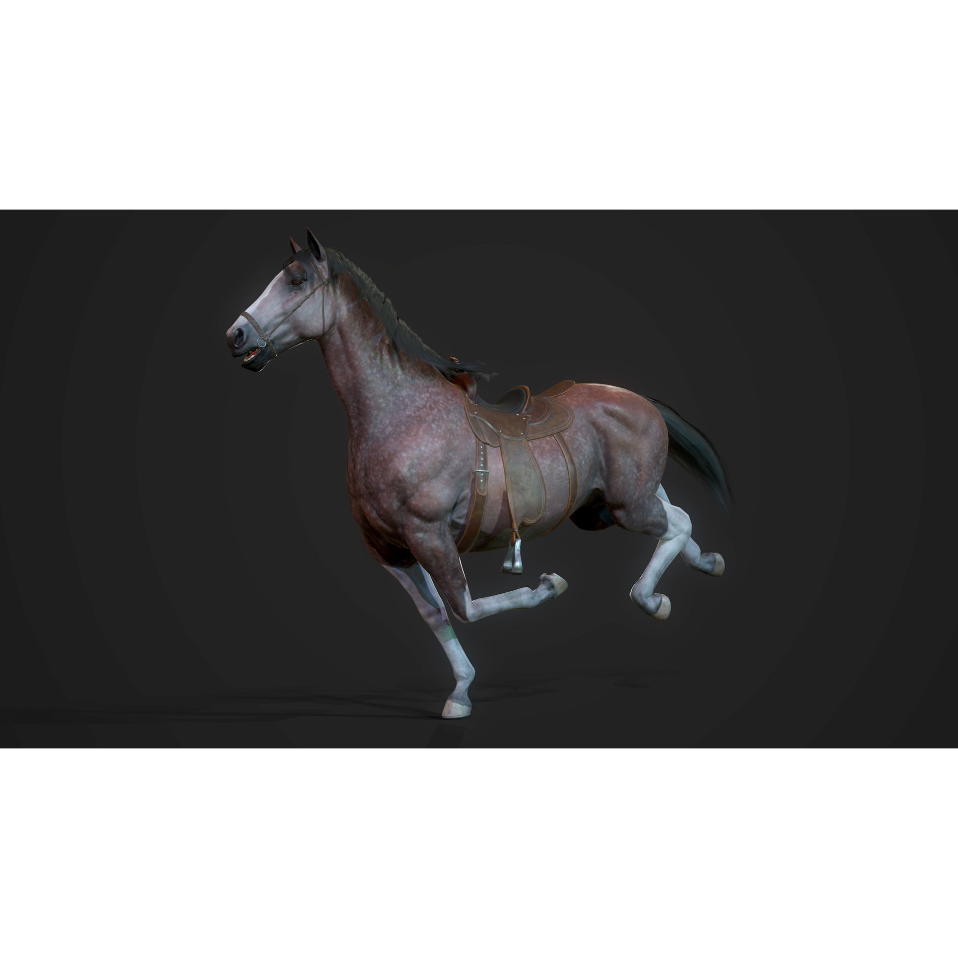 Stallions - Low-Poly Game-Ready 3D Model - View 5