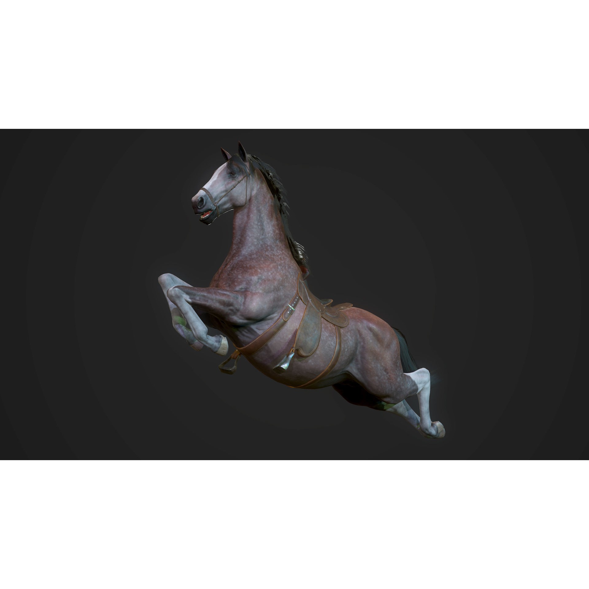 Stallions - Low-Poly Game-Ready 3D Model - View 6