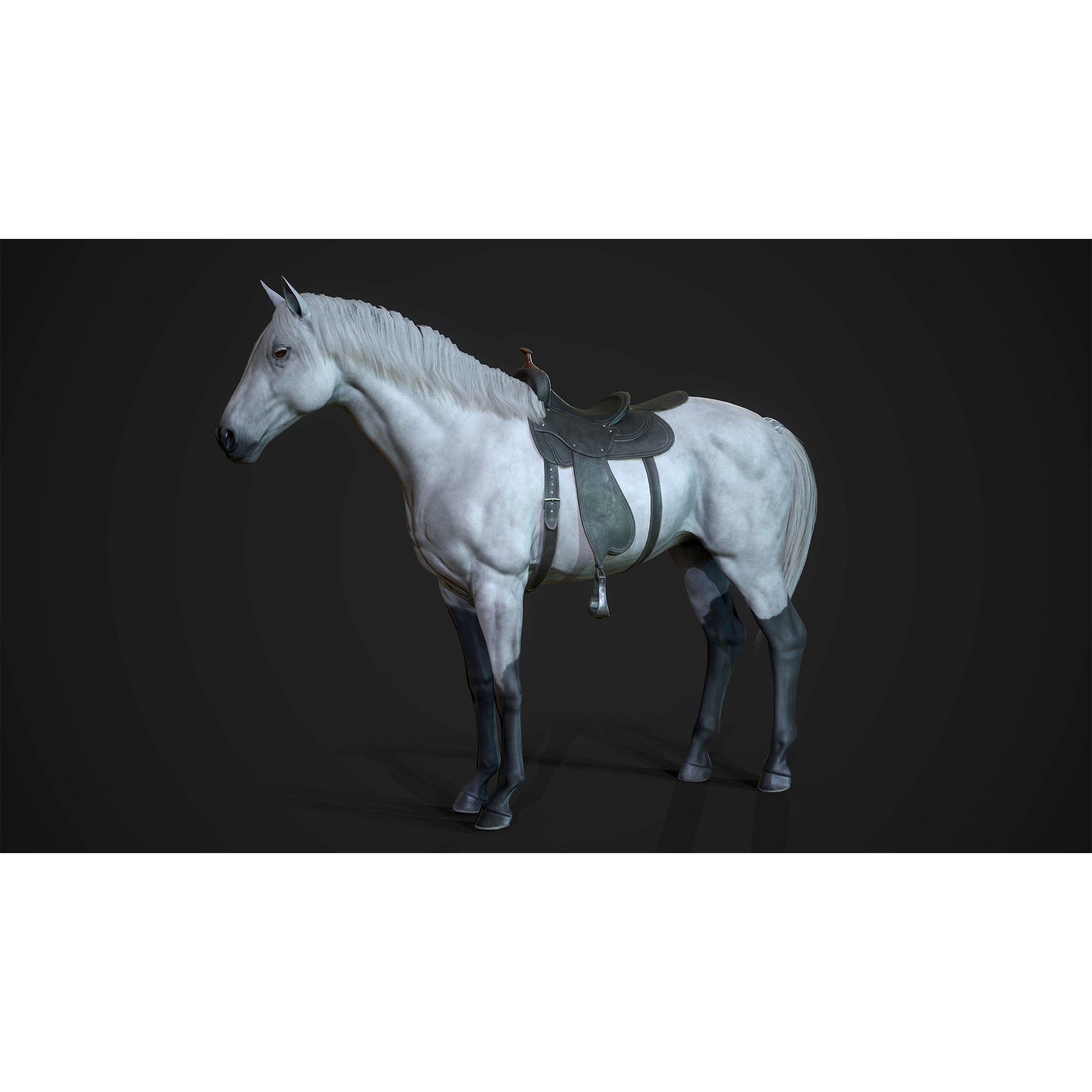 Stallions - Low-Poly Game-Ready 3D Model - View 7