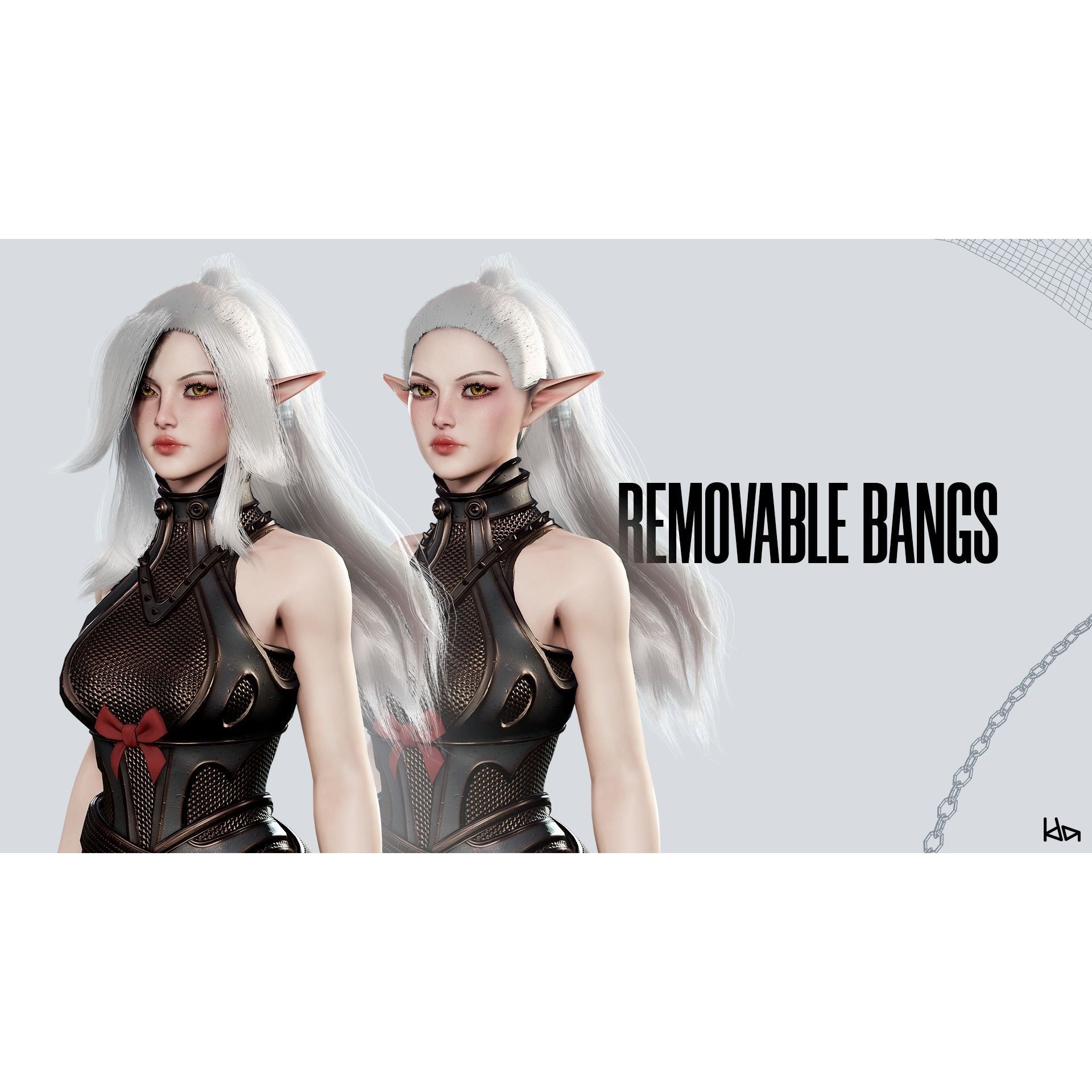 Cosmo Succubus Girl - Low-Poly Game-Ready 3D Model - View 17