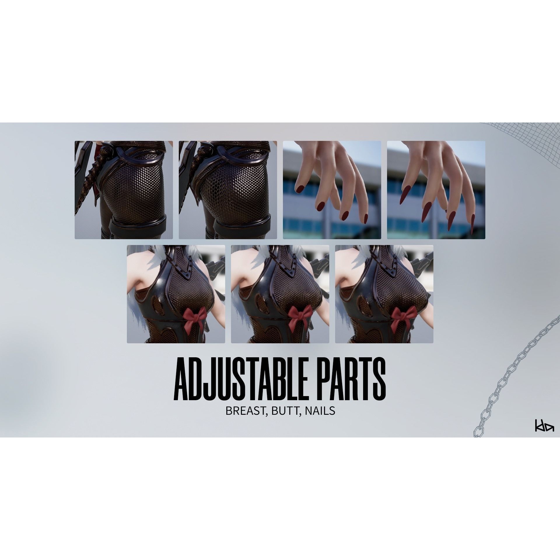 Cosmo Succubus Girl - Low-Poly Game-Ready 3D Model - View 18