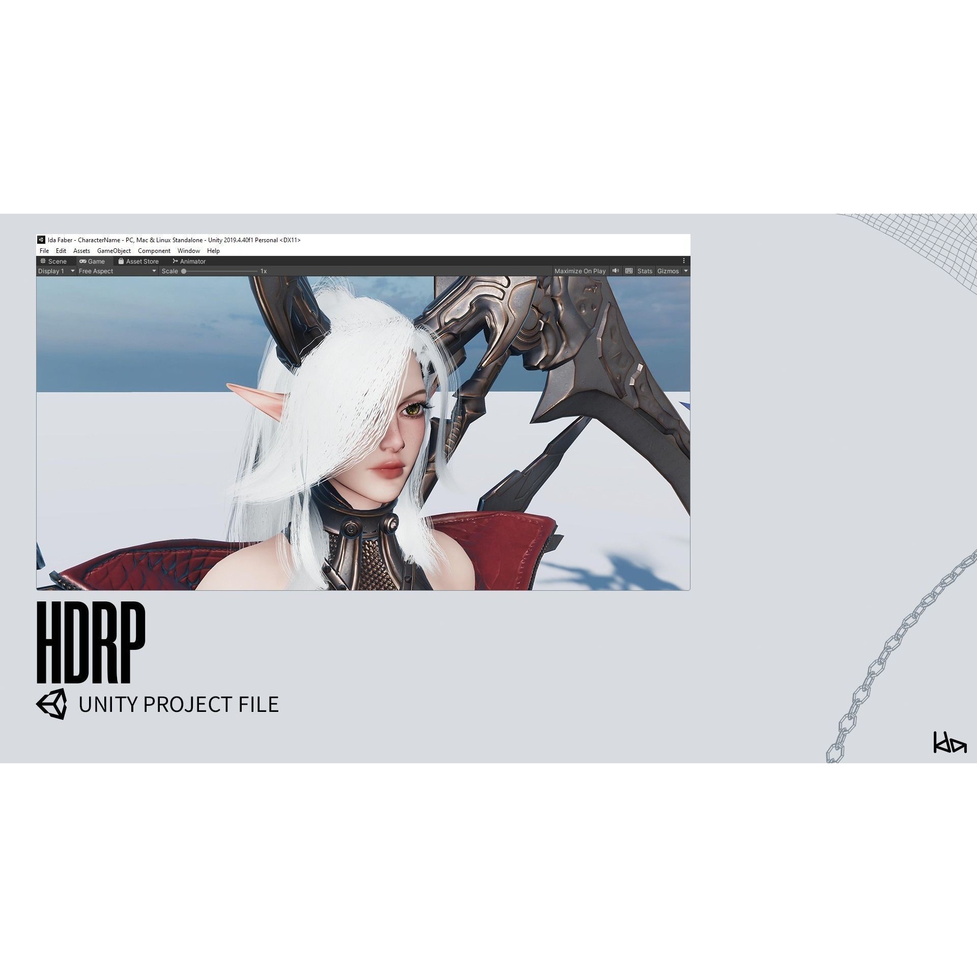 Cosmo Succubus Girl - Low-Poly Game-Ready 3D Model - View 27