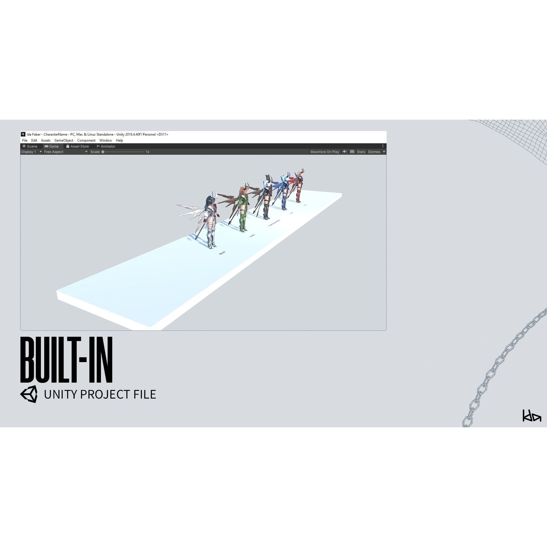 Cosmo Succubus Girl - Low-Poly Game-Ready 3D Model - View 31