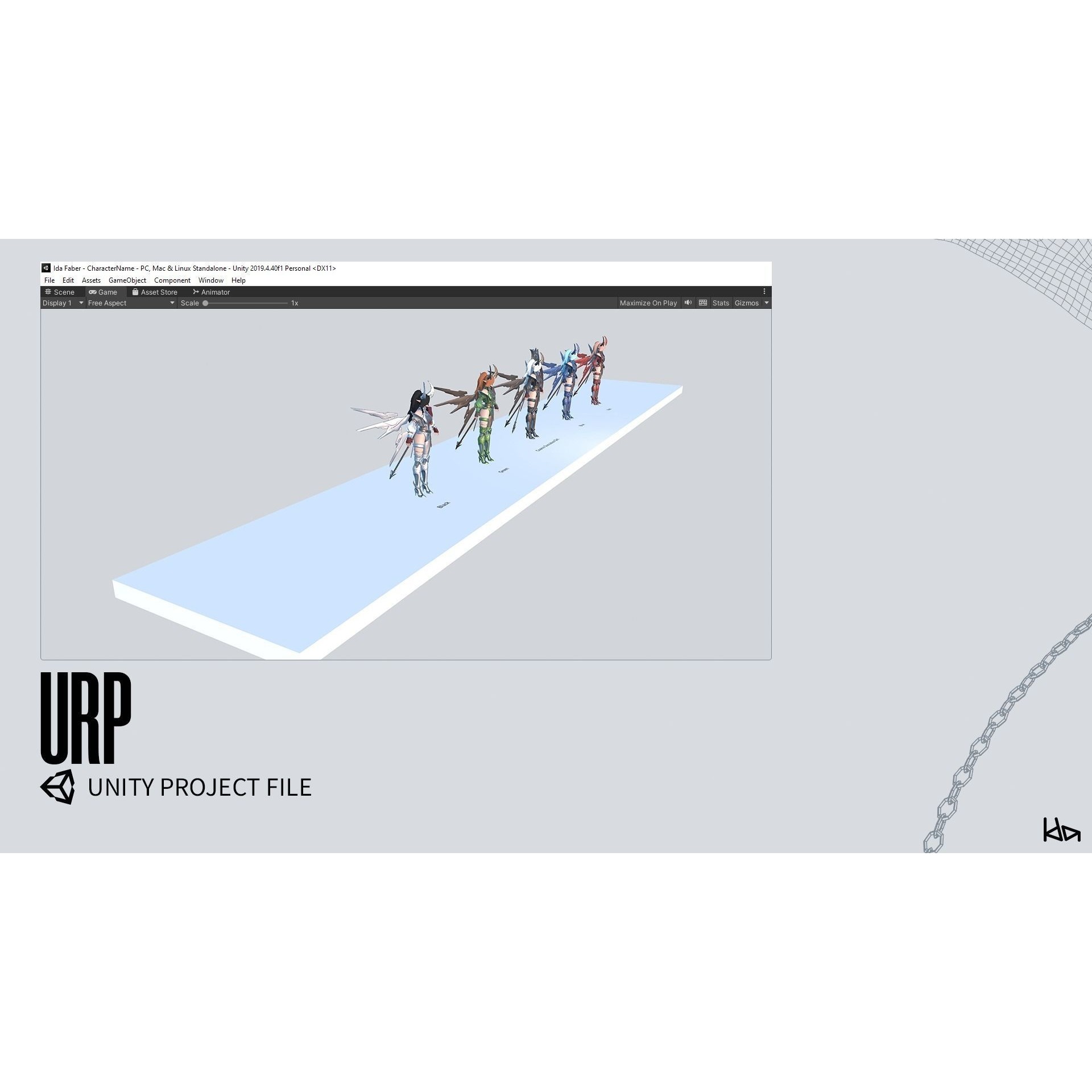 Cosmo Succubus Girl - Low-Poly Game-Ready 3D Model - View 32