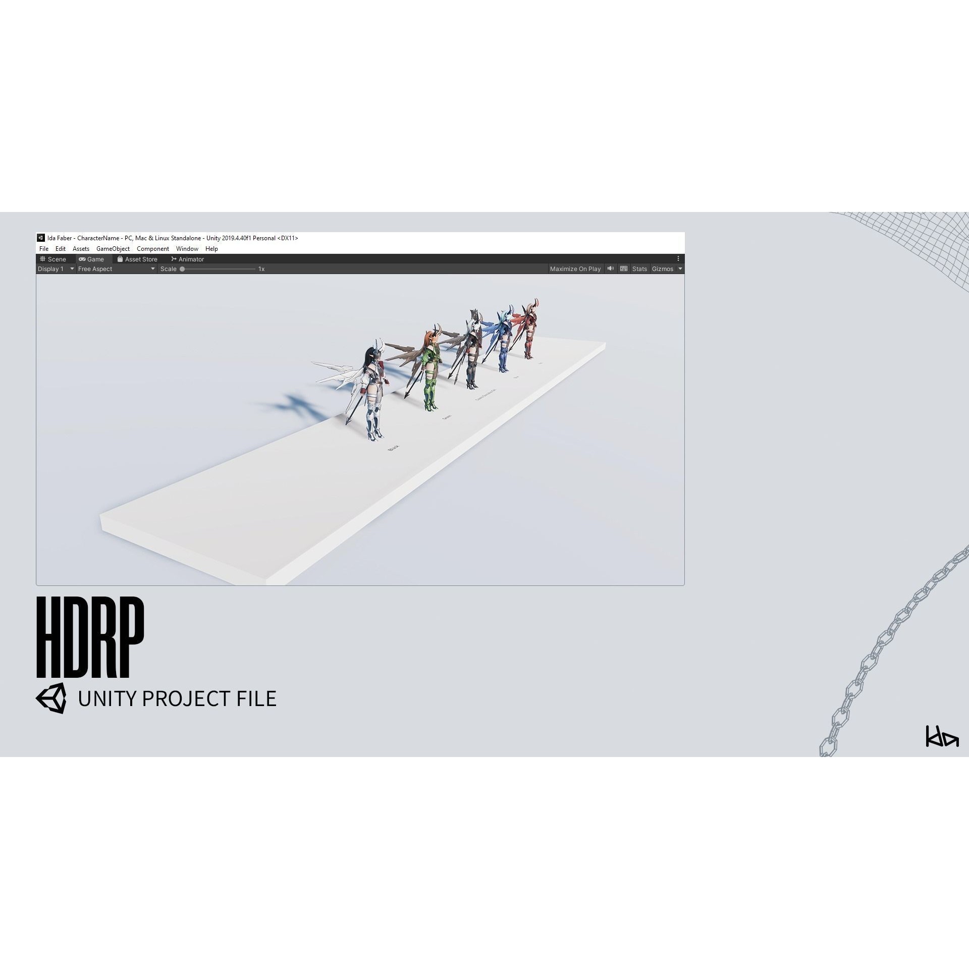 Cosmo Succubus Girl - Low-Poly Game-Ready 3D Model - View 33