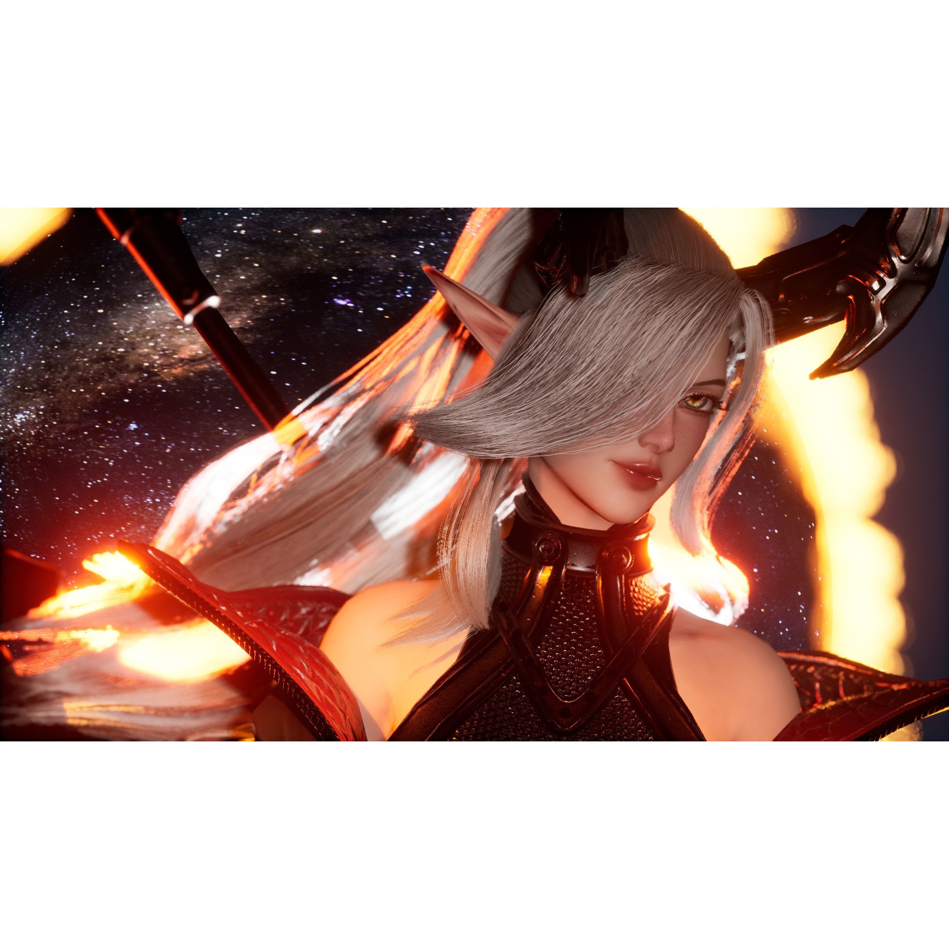 Cosmo Succubus Girl - Low-Poly Game-Ready 3D Model - View 5