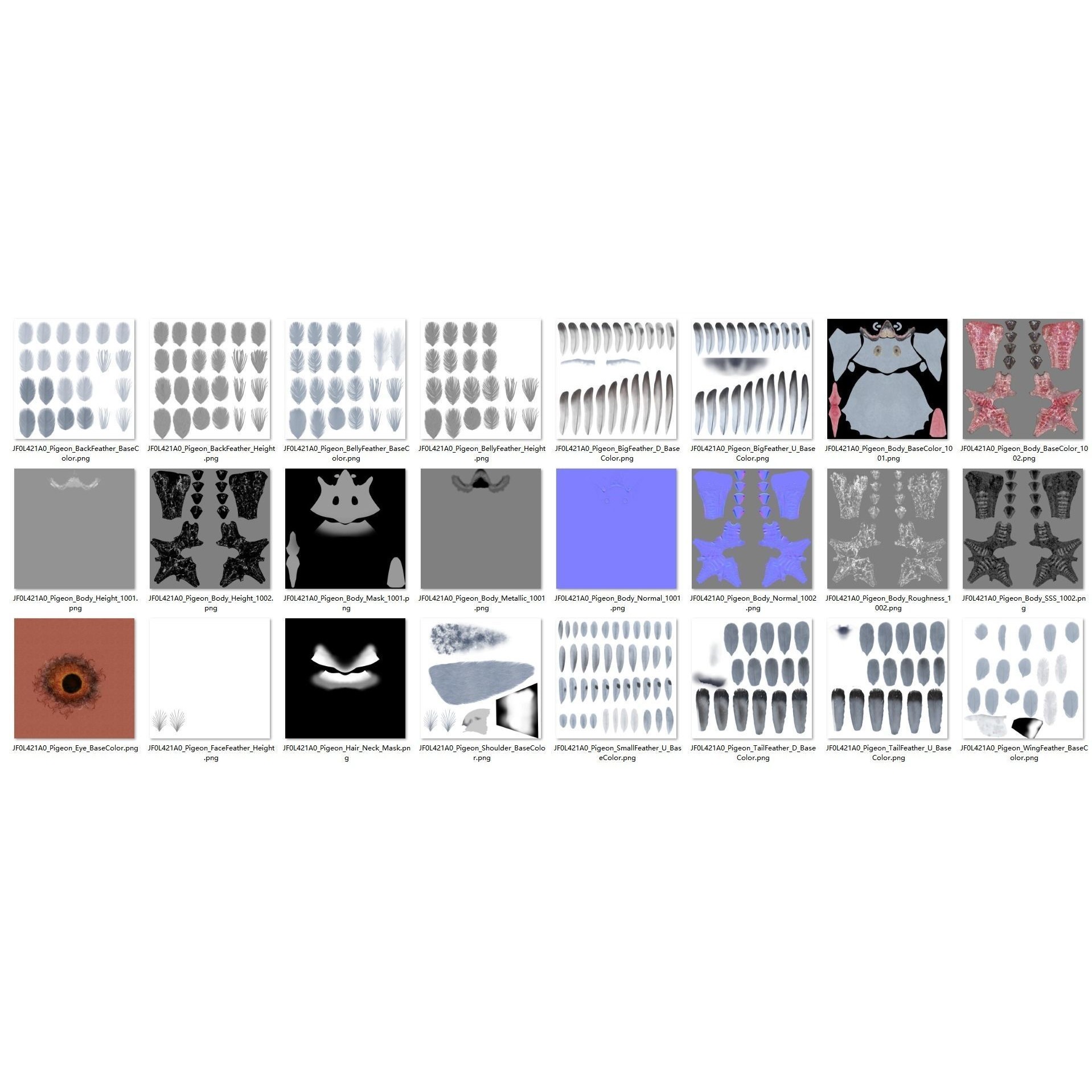 Pigeon Animated VFX - Game-Ready 3D Model - View 23