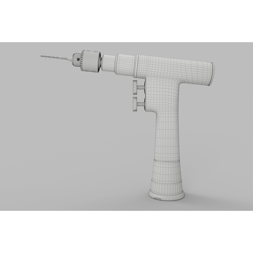 Surgical Drill 3D Model – Medical Equipment, PBR Textures, FBX - View 11