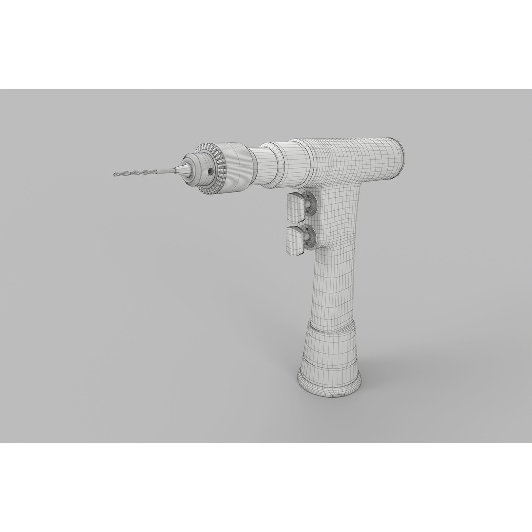 Surgical Drill 3D Model – Medical Equipment, PBR Textures, FBX - View 12