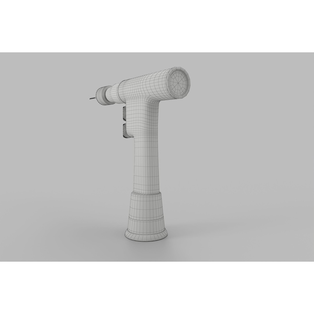Surgical Drill 3D Model – Medical Equipment, PBR Textures, FBX - View 13