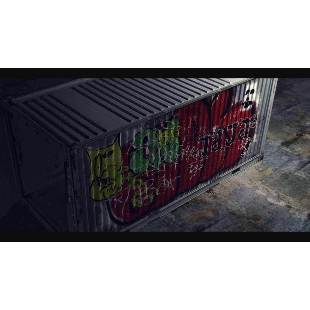Graffiti Decals 3D Model – Hand-Painted Textures, PNG Format - View 8