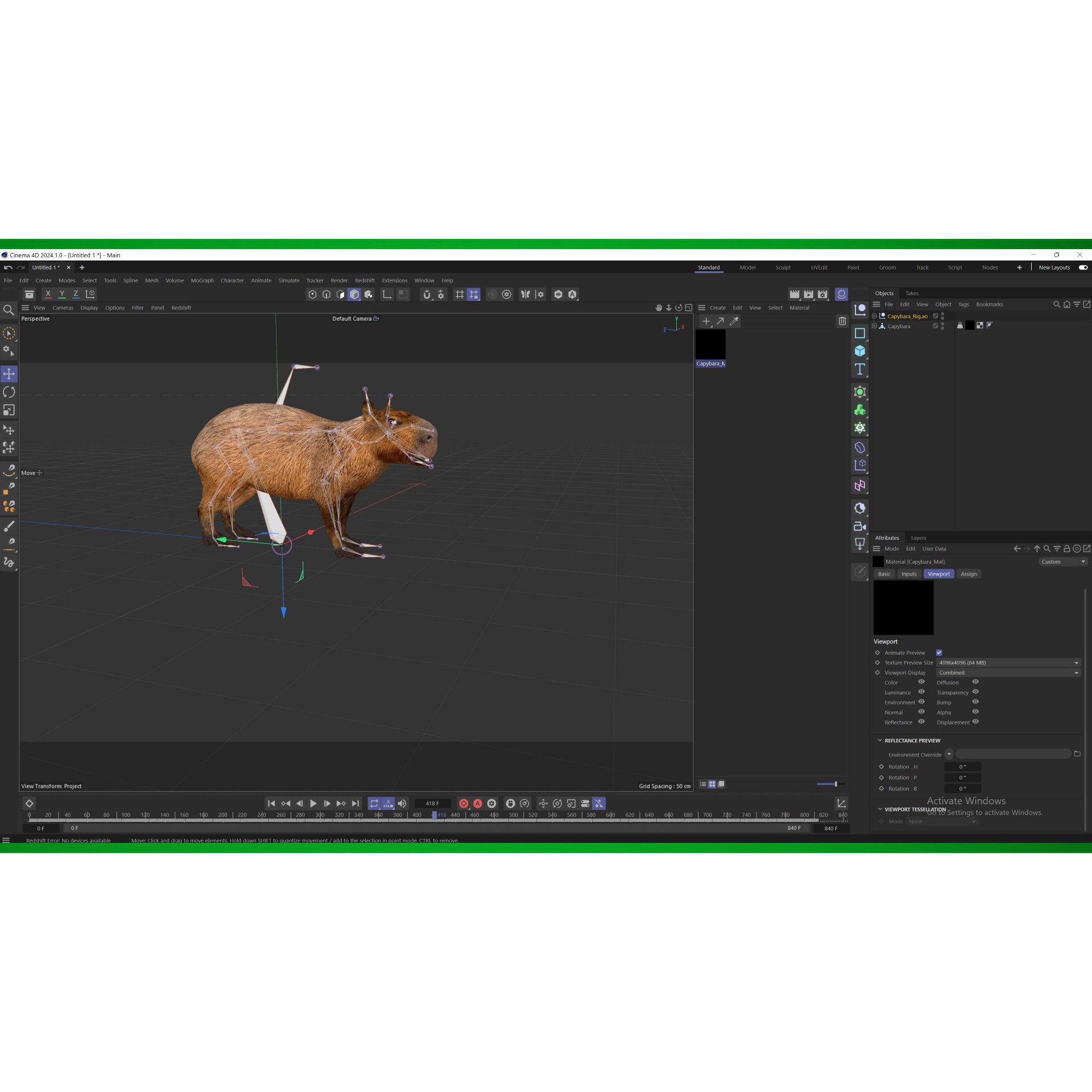 Capybara - Low-Poly Game-Ready 3D Model - View 36