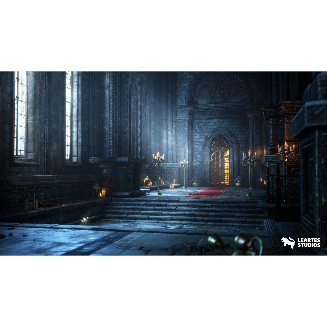 Ancient Cathedral 3D Model – Low Poly Game Asset, 141 Unique Meshes - View 10