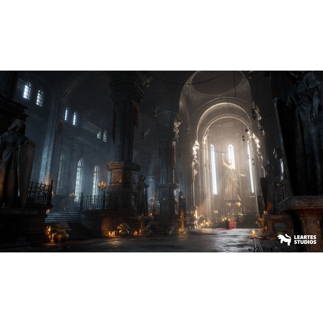 Ancient Cathedral 3D Model – Low Poly Game Asset, 141 Unique Meshes - View 3