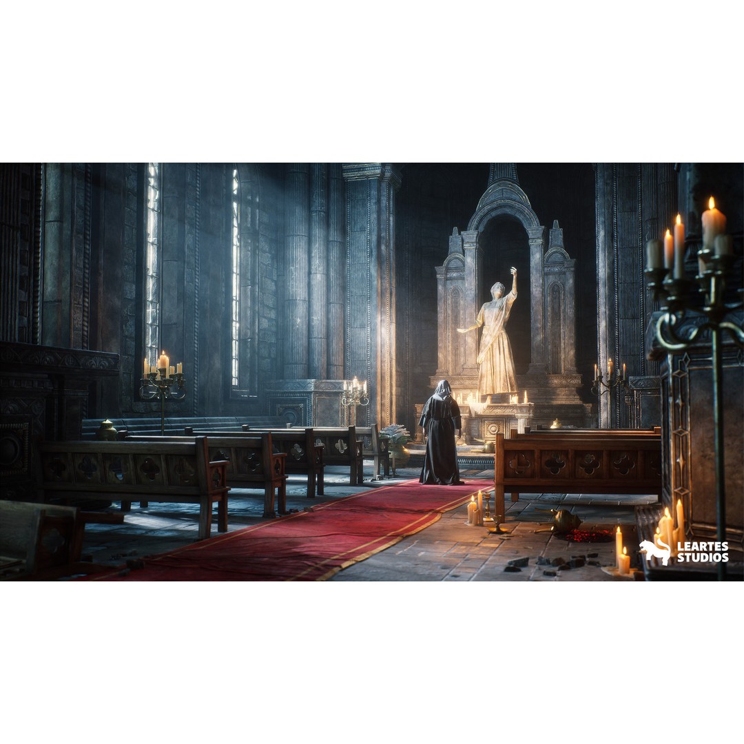 Ancient Cathedral 3D Model – Low Poly Game Asset, 141 Unique Meshes - View 4