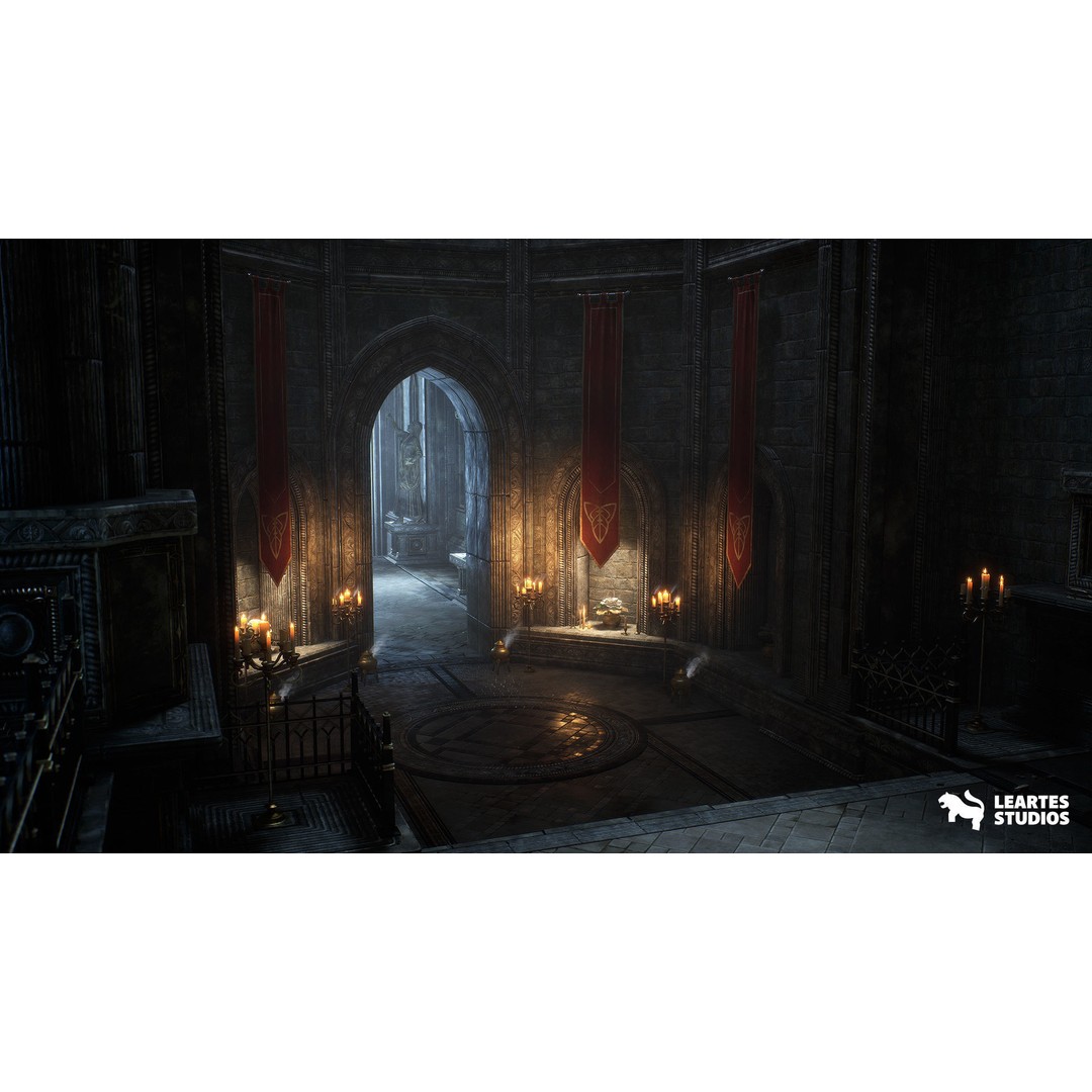 Ancient Cathedral 3D Model – Low Poly Game Asset, 141 Unique Meshes - View 9