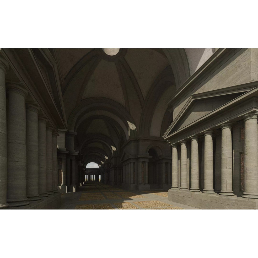 Doric Hall 3D Model – Detailed Architectural Asset, FBX - View 13