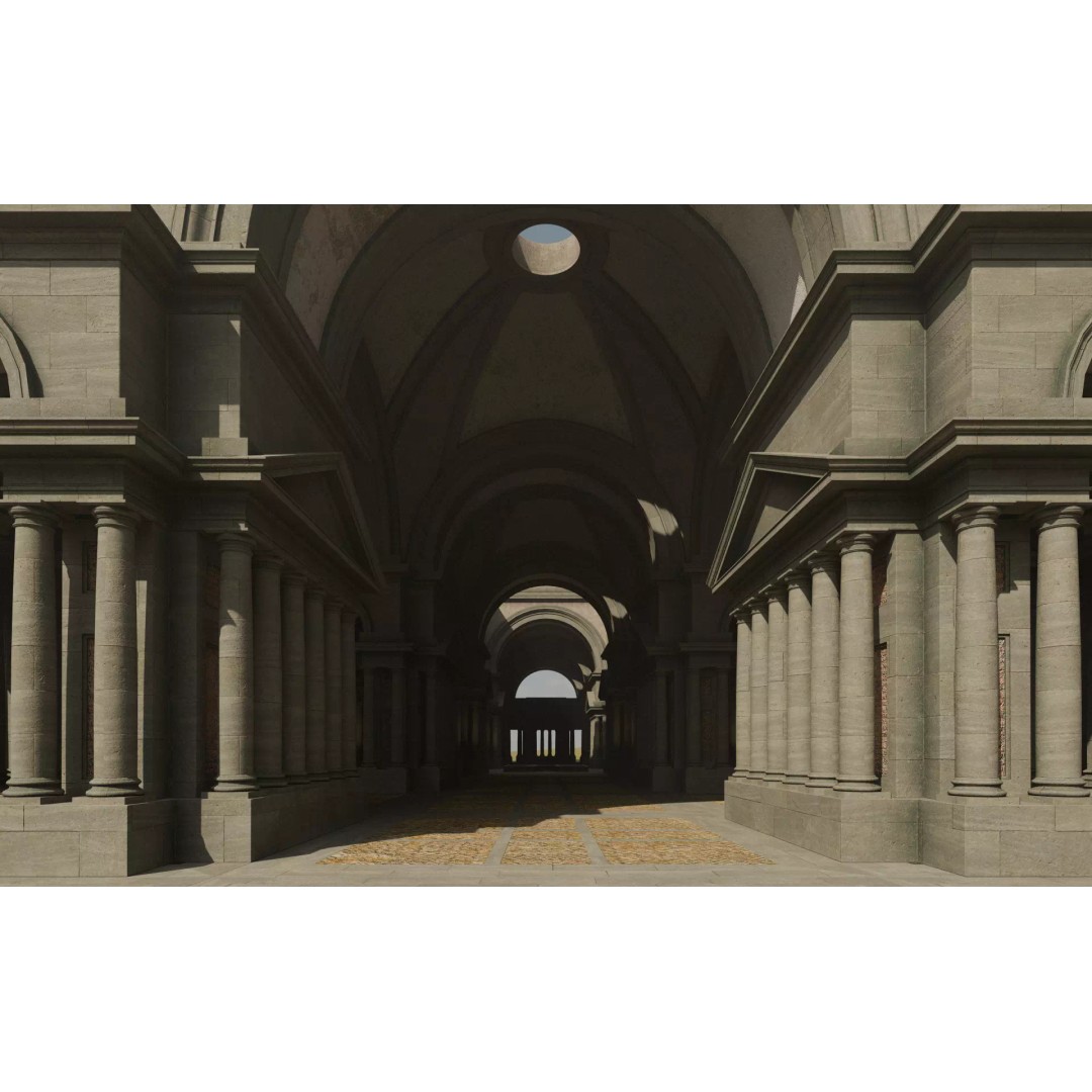 Doric Hall 3D Model – Detailed Architectural Asset, FBX - View 14