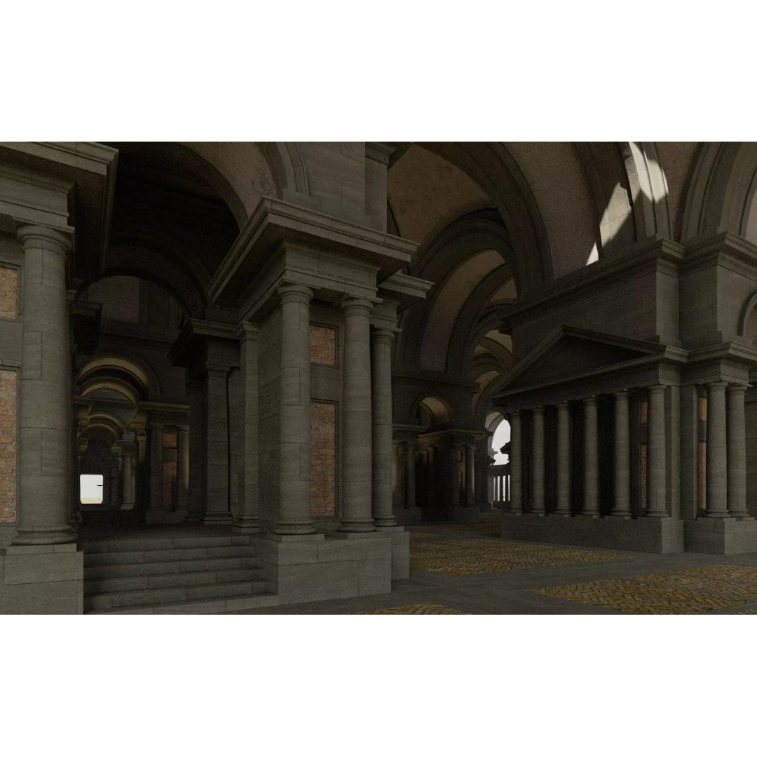 Doric Hall 3D Model – Detailed Architectural Asset, FBX - View 16
