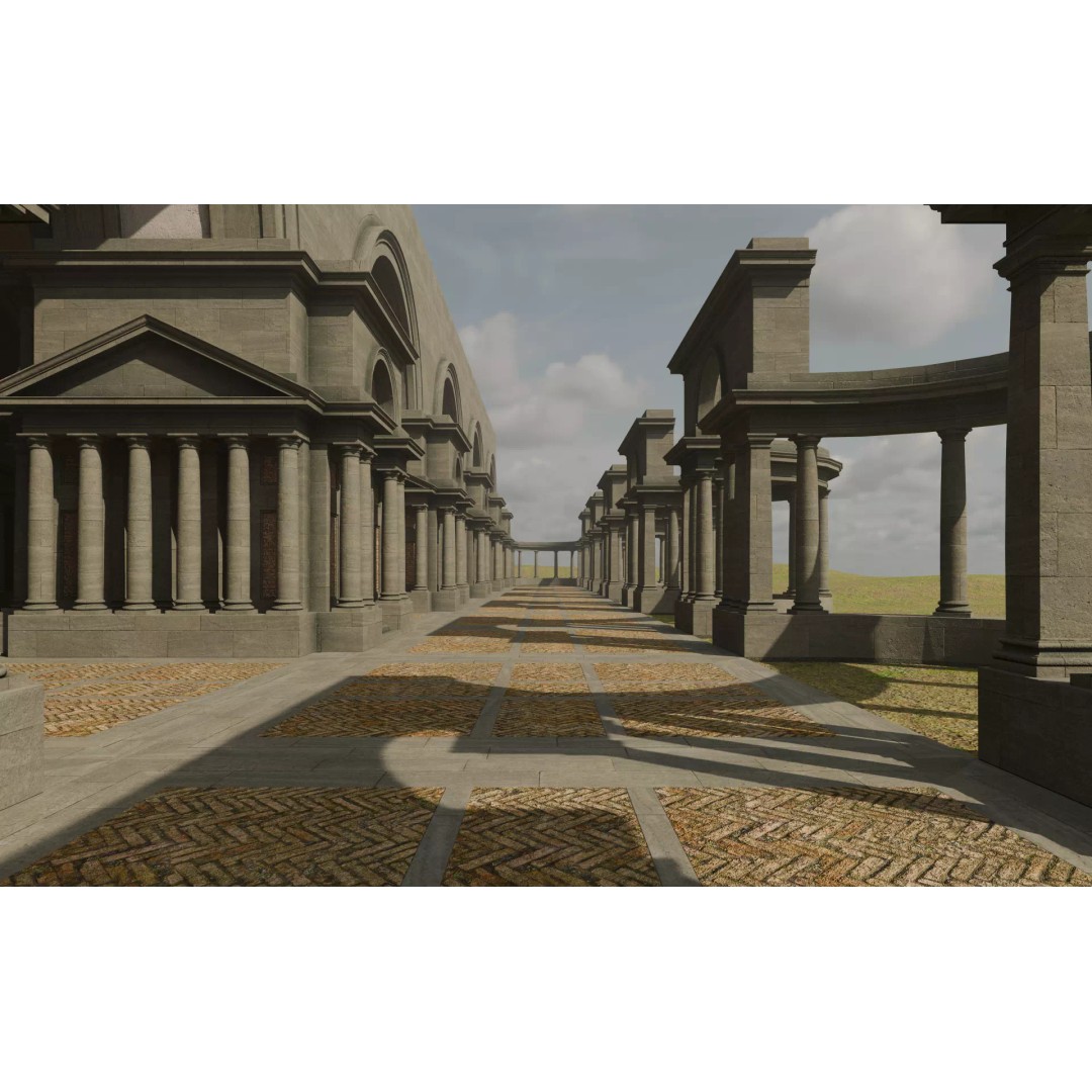 Doric Hall 3D Model – Detailed Architectural Asset, FBX - View 17