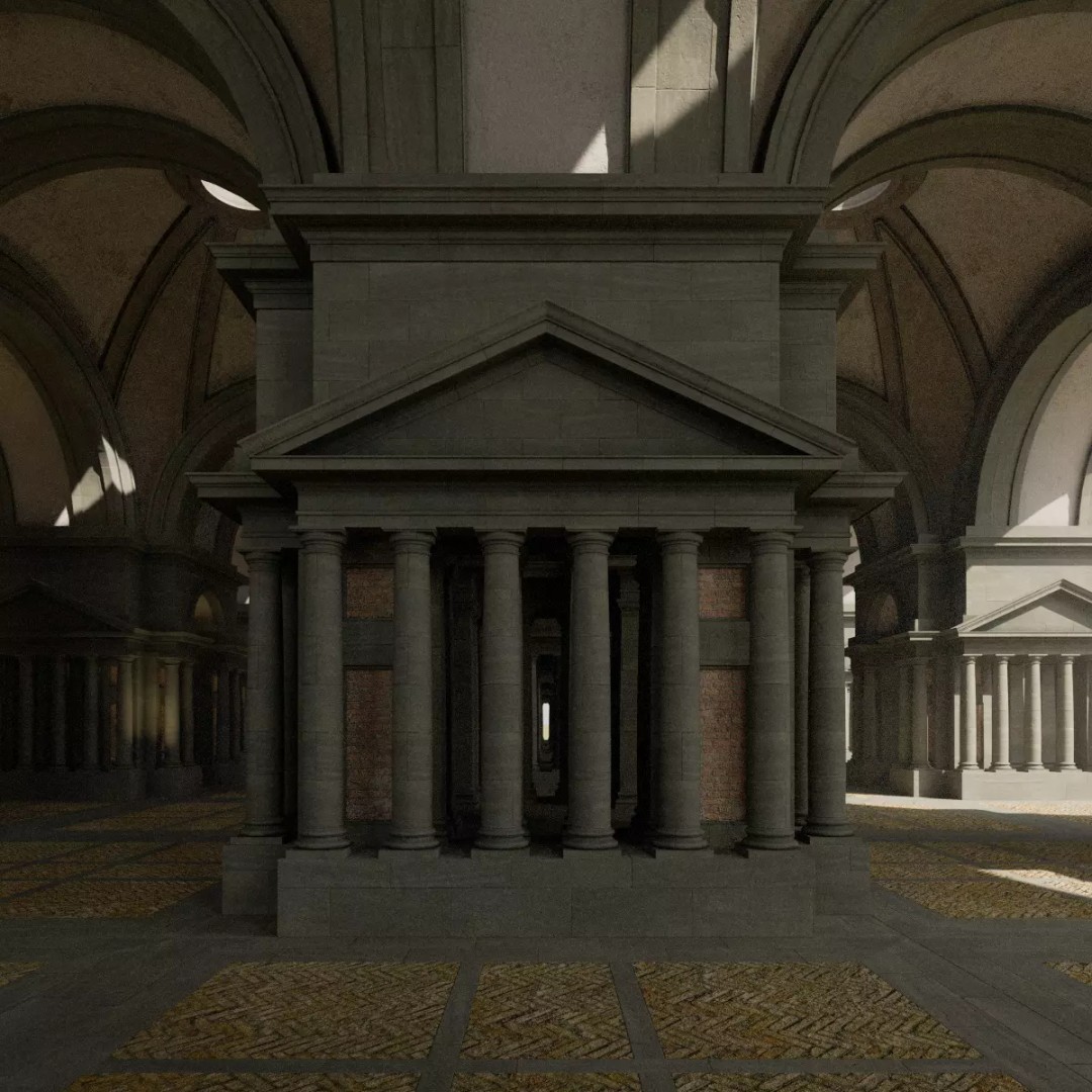Doric Hall 3D Model – Detailed Architectural Asset, FBX - View 19