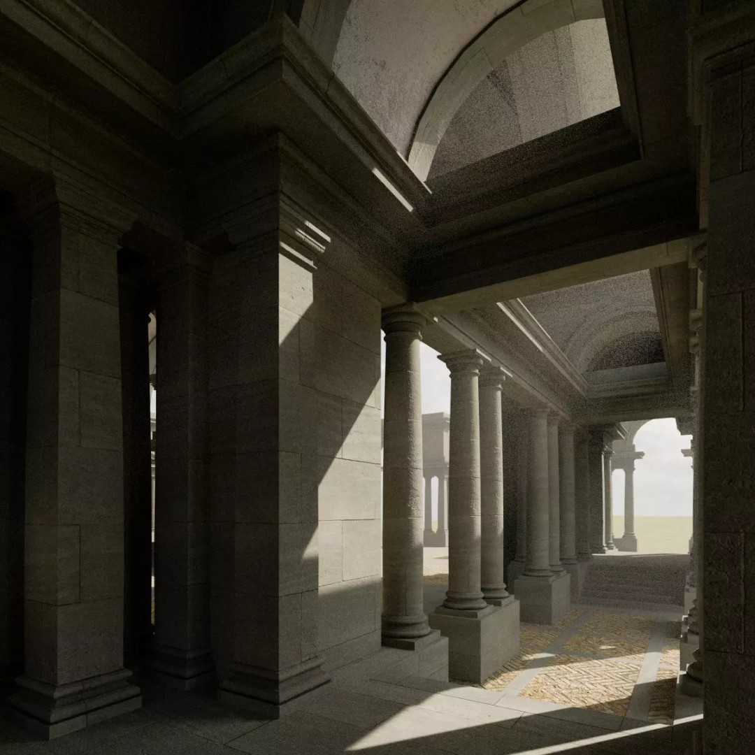 Doric Hall 3D Model – Detailed Architectural Asset, FBX - View 22