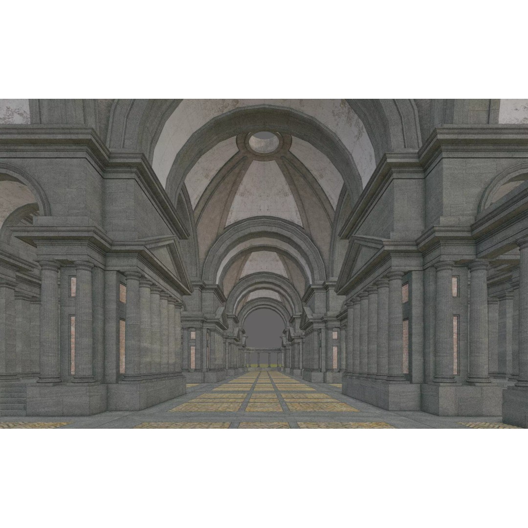 Doric Hall 3D Model – Detailed Architectural Asset, FBX - View 27