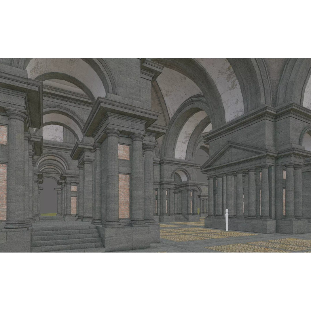 Doric Hall 3D Model – Detailed Architectural Asset, FBX - View 28
