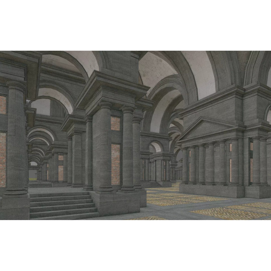 Doric Hall 3D Model – Detailed Architectural Asset, FBX - View 29