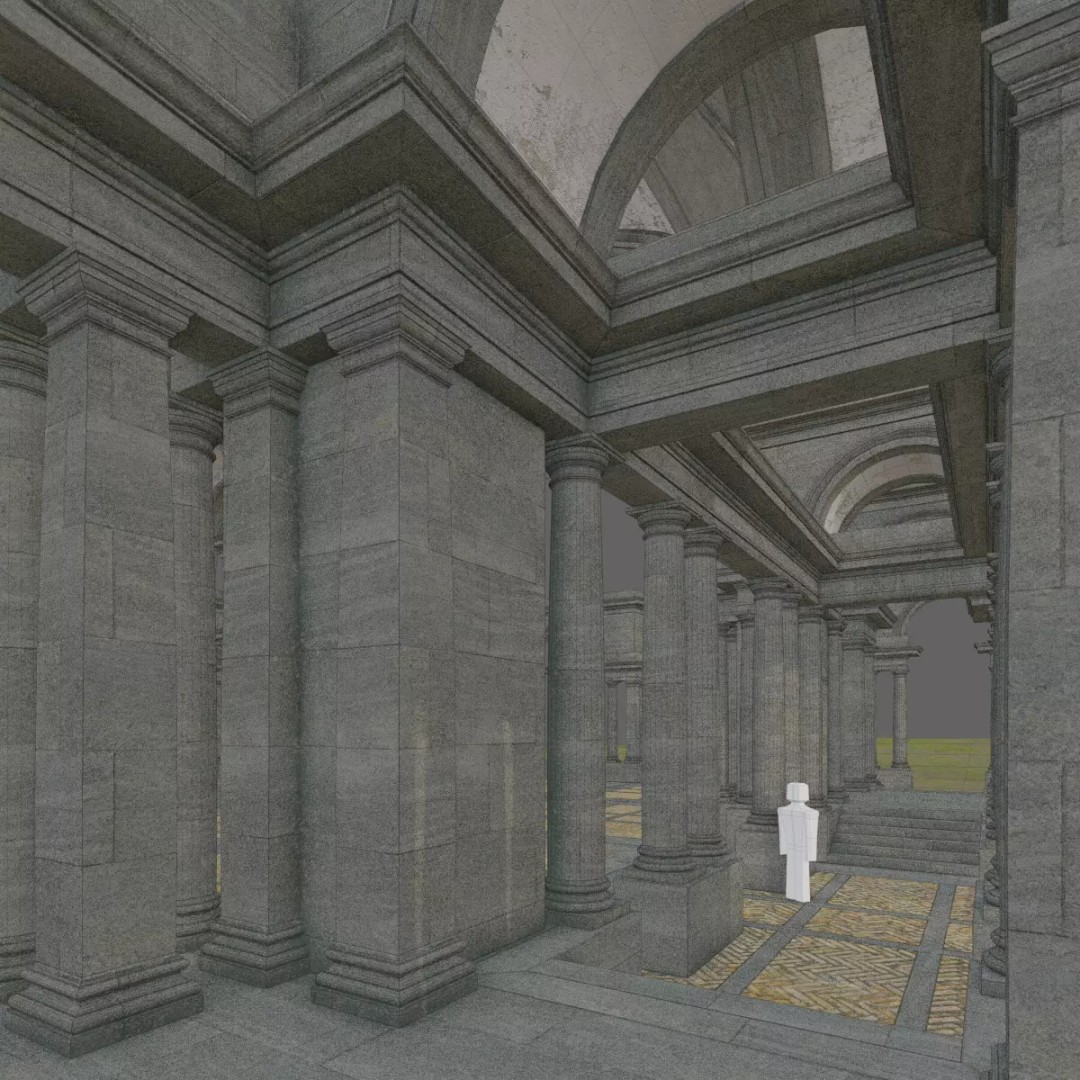 Doric Hall 3D Model – Detailed Architectural Asset, FBX - View 33