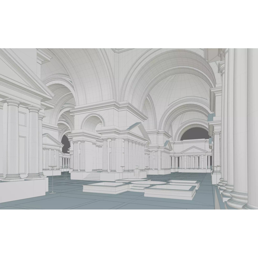 Doric Hall 3D Model – Detailed Architectural Asset, FBX - View 37