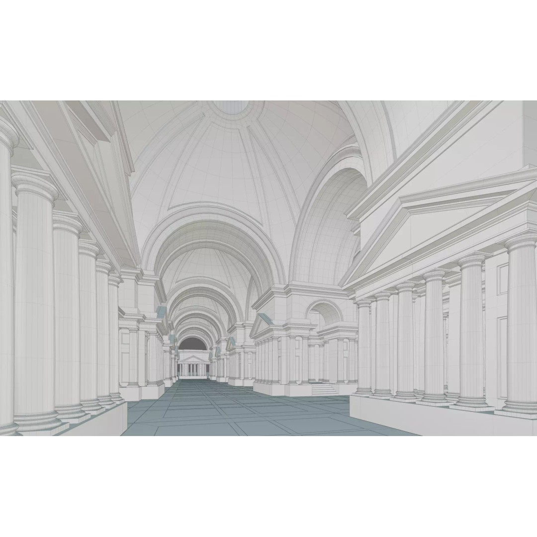 Doric Hall 3D Model – Detailed Architectural Asset, FBX - View 38